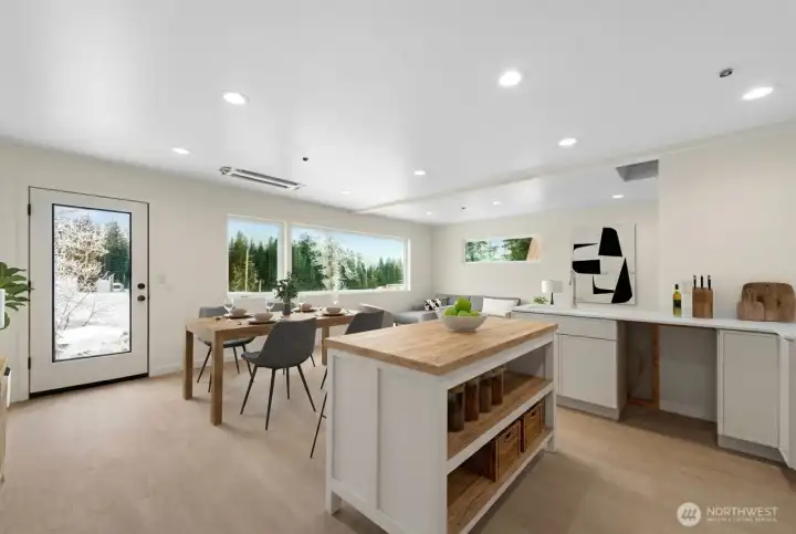 Virtually staged main level