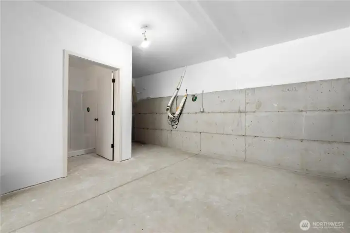 3/4 Bath on lower level off garage