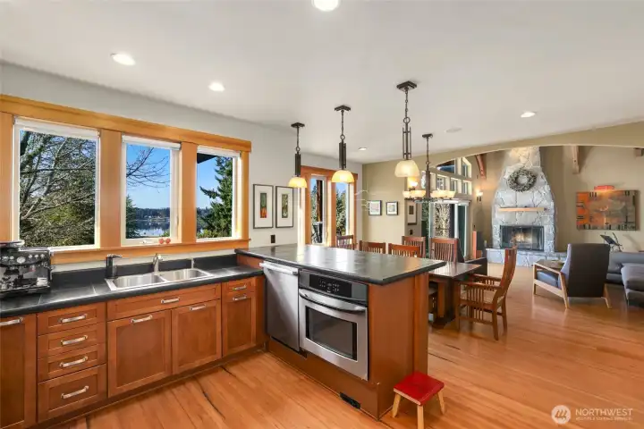 High counter for ease of appliance use