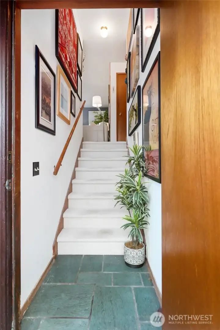 Entry to Apt 2, currently owner occupied.