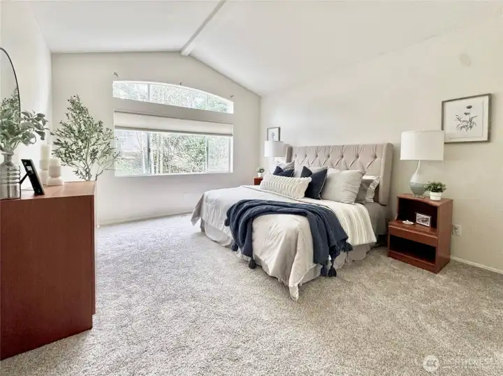 Primary bedroom has an attached 5-piece bathroom.