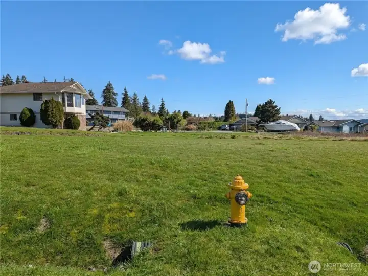 Fire Protection in the yard. (Sky digitally enhanced)