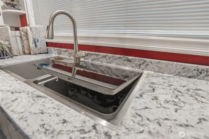 in the sink space saver dishwasher!
