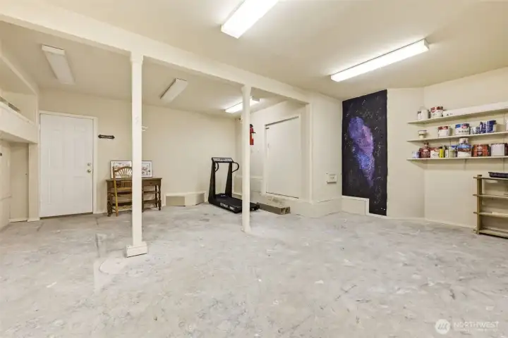 Basement craft room or gym