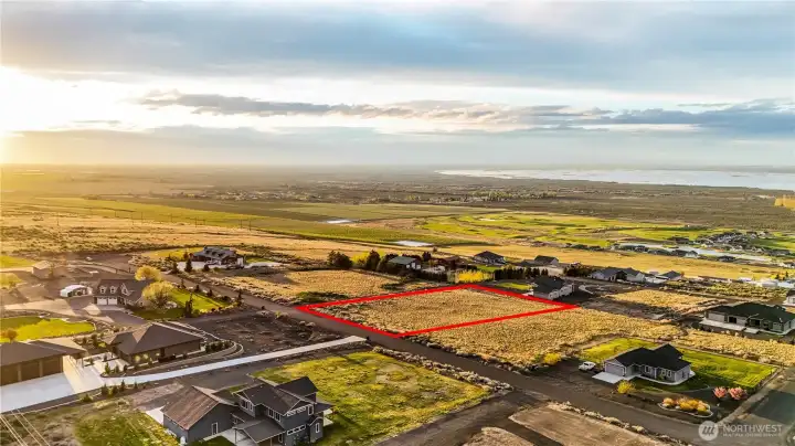 Wide-open territorial and water views from multiple build angles