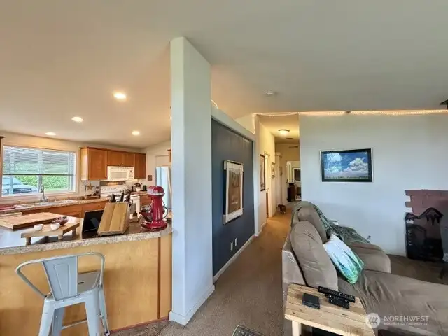 The open concept is great for entertaining.
