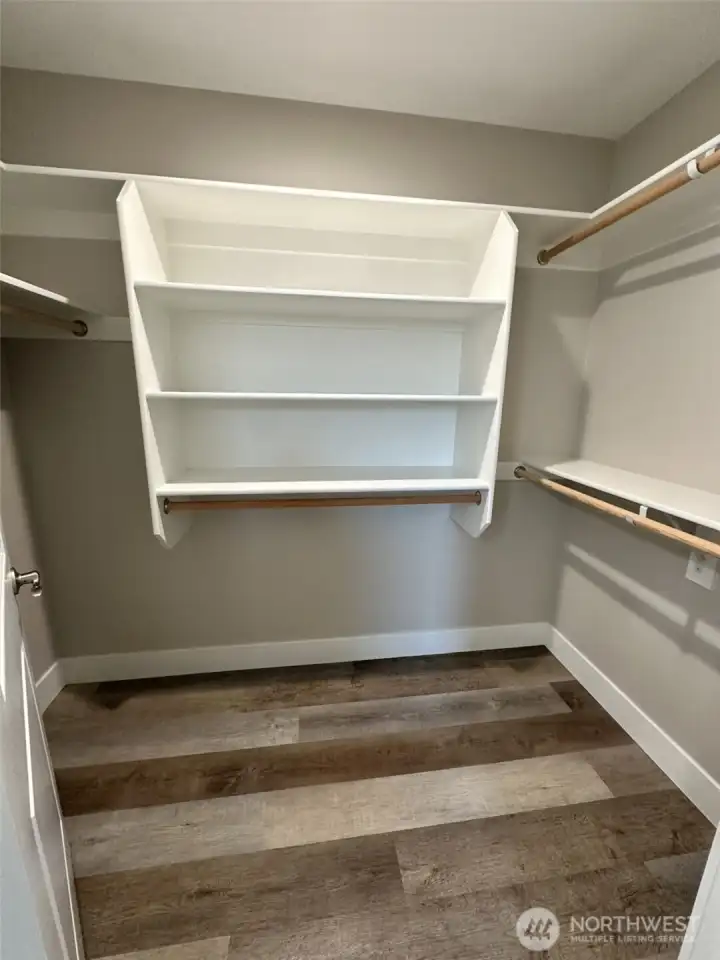 Primary walk in closet