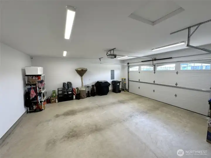 Extra large 2-car garage with tankless water heater