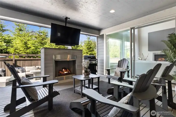 Covered outdoor area for entertaining