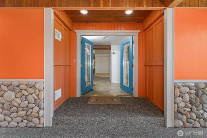 French doors welcome you in from the garage through the breezeway.