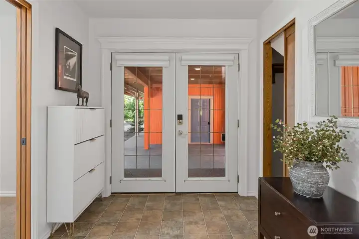 Entry way looking out.