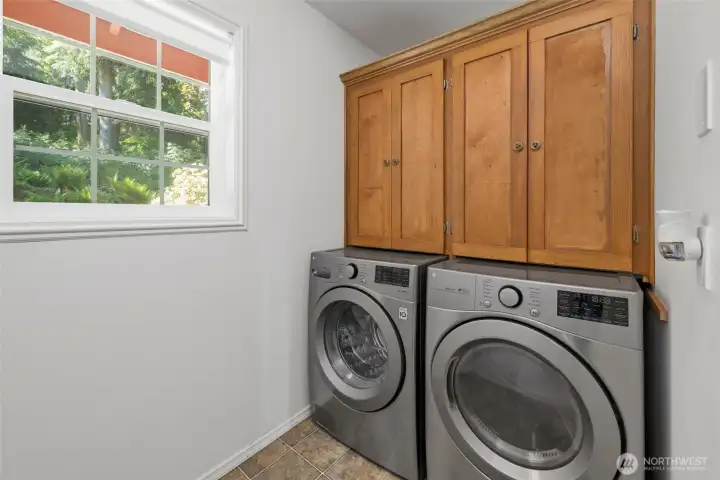 Laundry room in back side of hall 1/2 bathroom