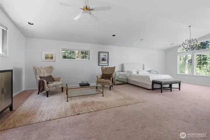 Fabulous space in this first primary bedroom.