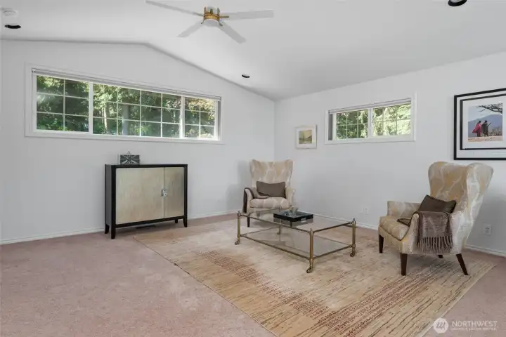 Sitting area with more windows in your private primary room.