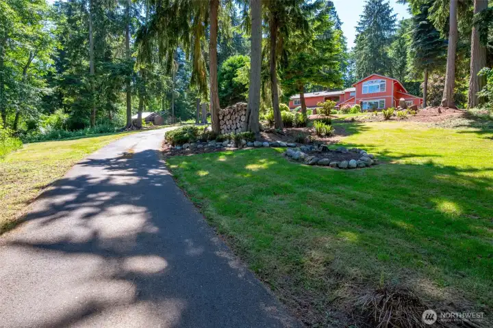 Driveway up to your serene home!