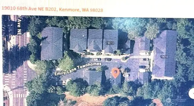 Aerial Detached Garage in middle building