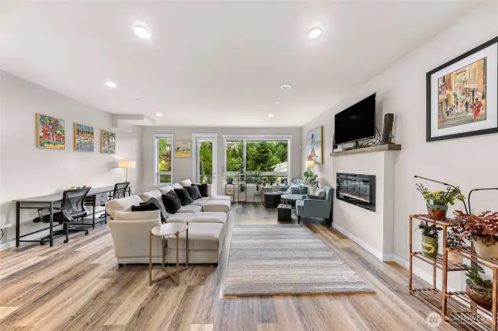 Living room with beautiful LVP floors Living room with beautiful LVP floors