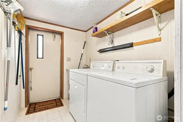 Laundry room with exterior access Laundry room with exterior access