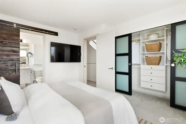 Primary Suite with Custom Closets and Luxury 3/4 Bath Primary Suite with Custom Closets and Luxury 3/4 Bath