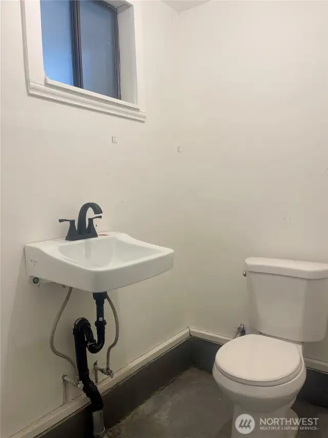 half bath in shop area