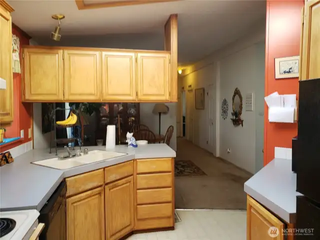 Another Picture of the Kitchen Looking into the Extra Living Room.