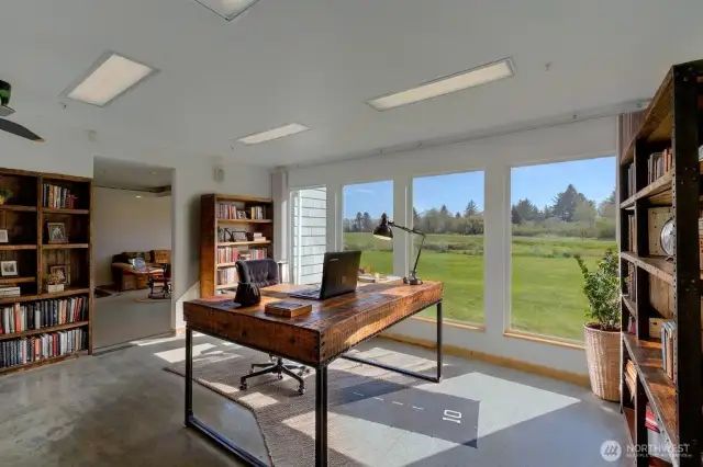 Staged - Main floor family room.