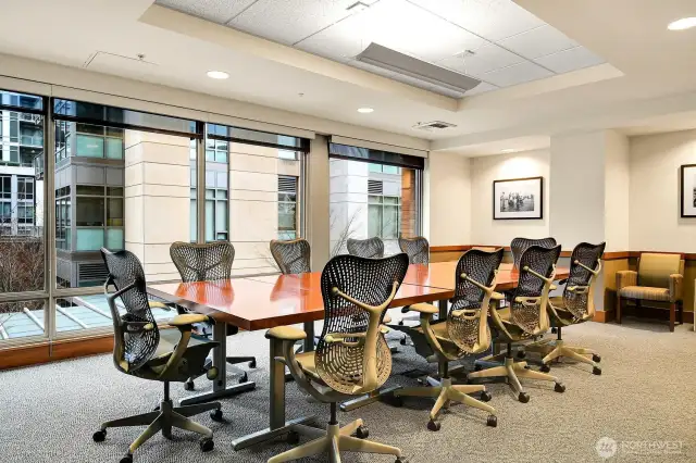Handy conference room for residents' use.