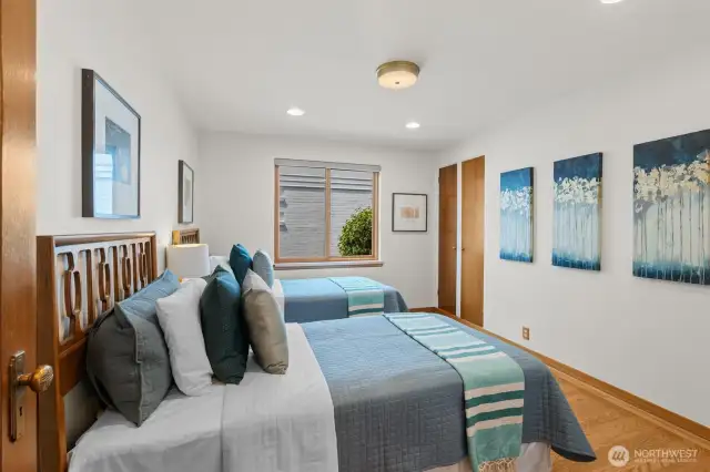 2nd Bedroom, perfect for the little ones to catch some Z's. Ample storage with 3 large closets.