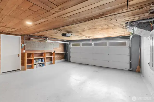 2 Car Garage plus more room storage