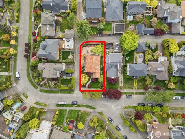 Ariel view of home