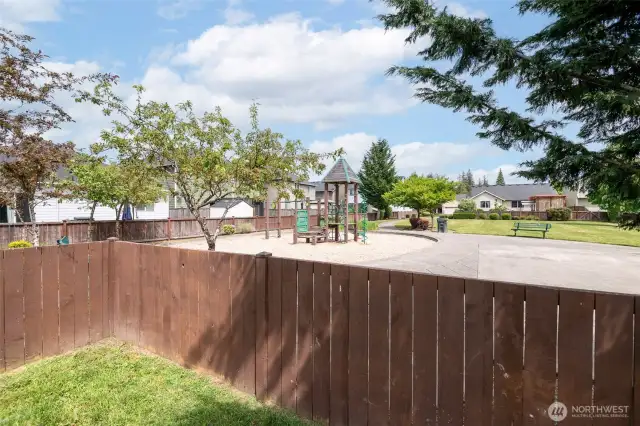 community park from homes backyard