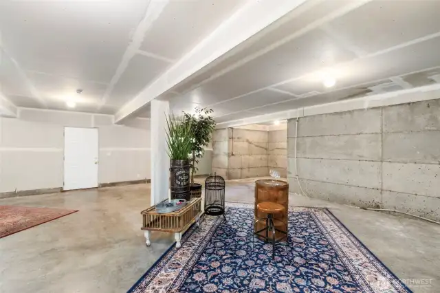 Partially finished 1,268 sq ft basement is ready for your imagination!