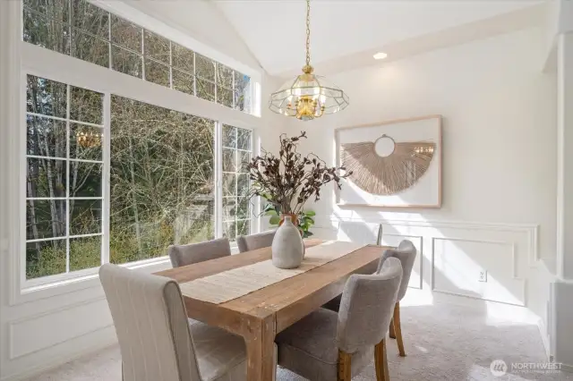 Large Dining Room with view of the yard