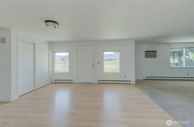 Large, airy front entry