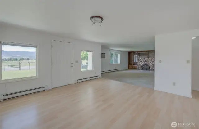 This open space could accommodate a fabulous kitchen expansion...?