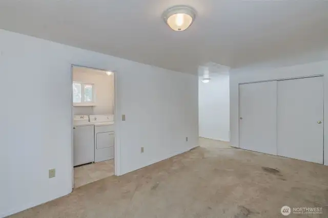 Bedroom 3, closet and laundry room.