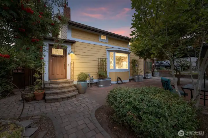 Charming front entry.