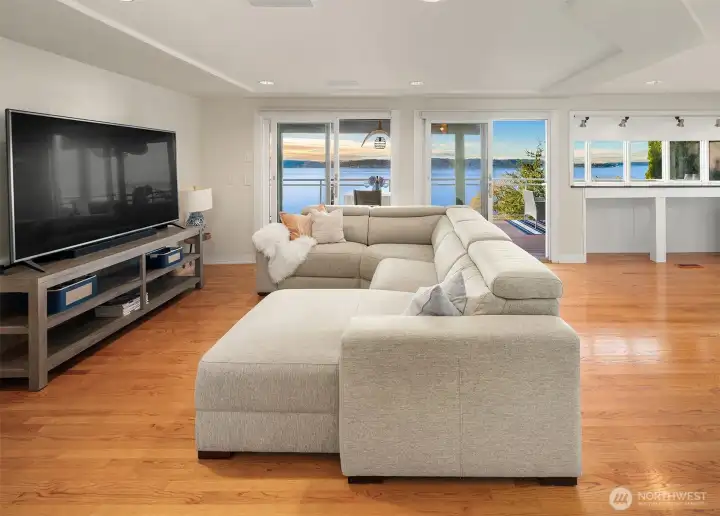casual living room on main level