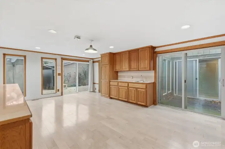 Family Room and Access to Deck and Atrium