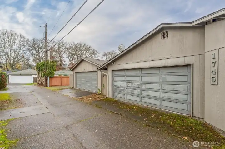 Alley View of Garages