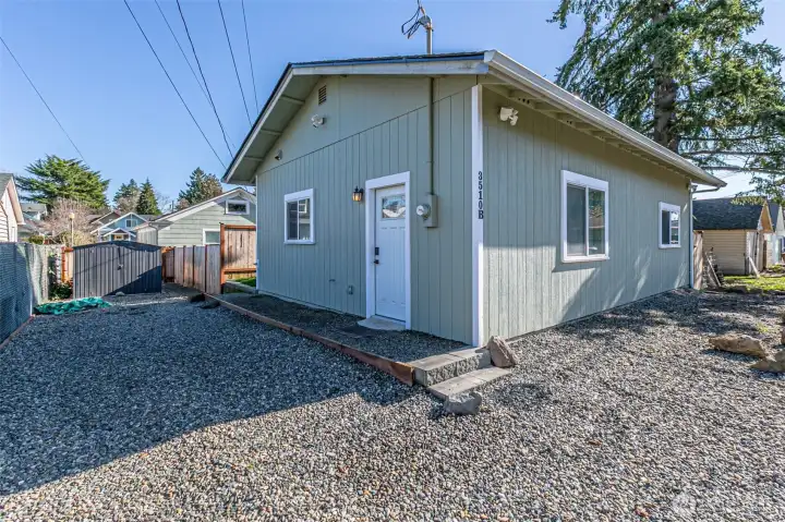 Unit B with driveway