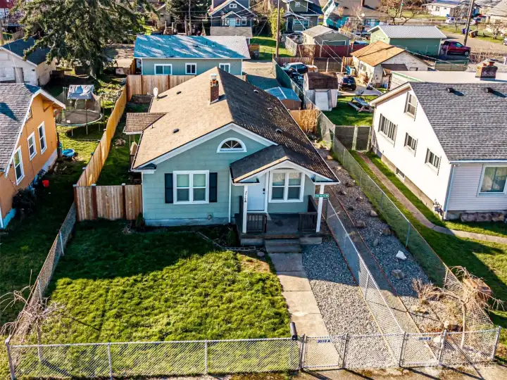 Aerial View of Units A and B