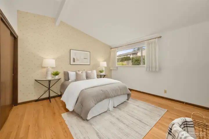 Primary bedroom (staged)