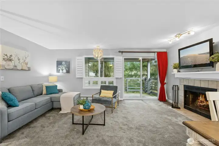 Covered Deck w additional storage closet backs to greenbelt