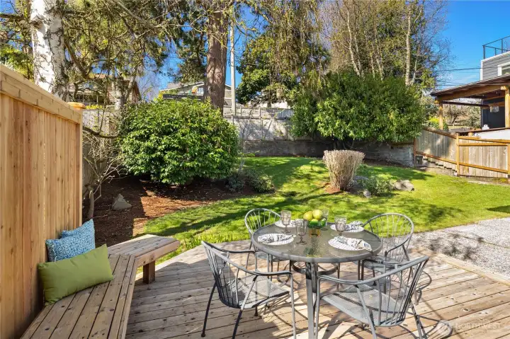 Good size yard with shade trees.