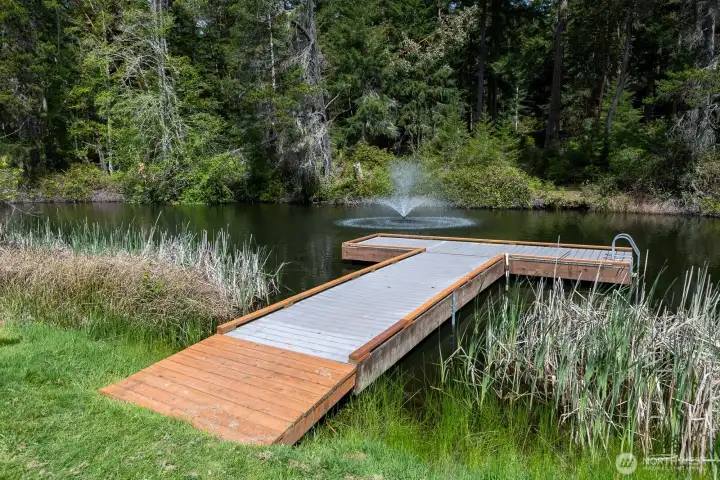 Pine Lake is stocked yearly with rainbow trout, and kids 12 and under are welcome to fish.