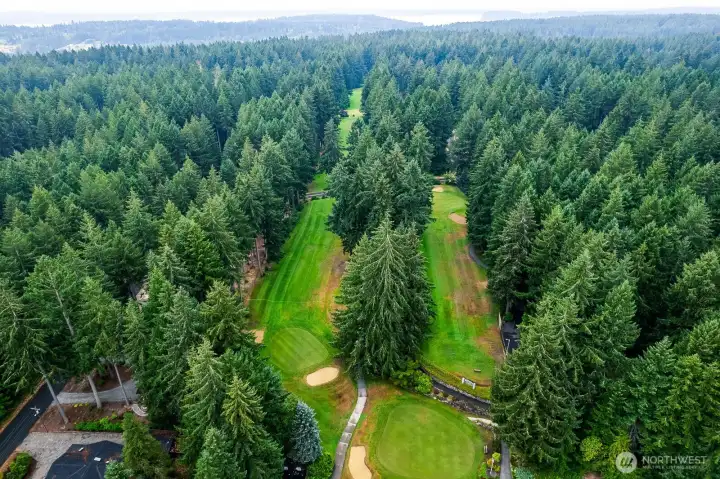 Enjoy access to the Riviera Community Club’s scenic 9-hole golf course, tucked among towering evergreens and island greenery.
