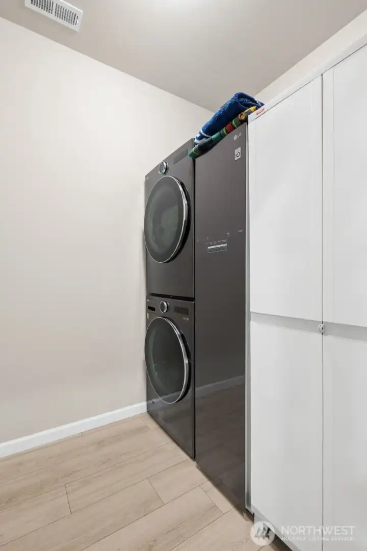 LG Styler Steam Closet along side the w/d stays w the home!