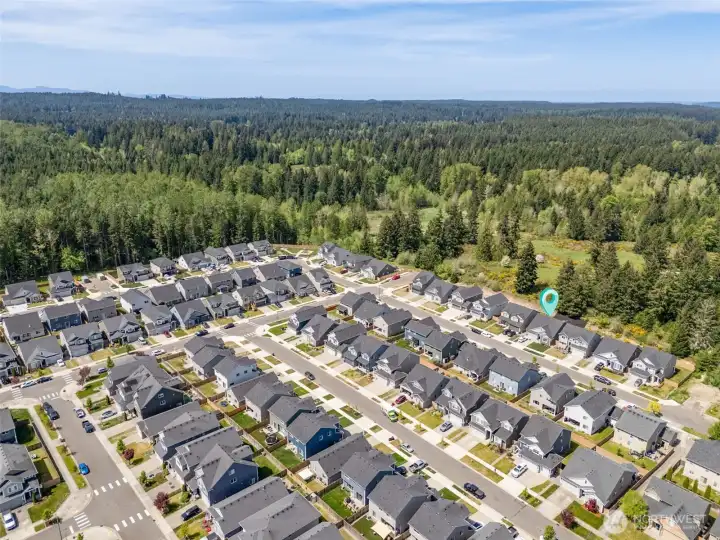 Your home is privately positioned along the greenbelt.