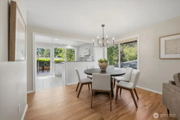 Spacious dining space
